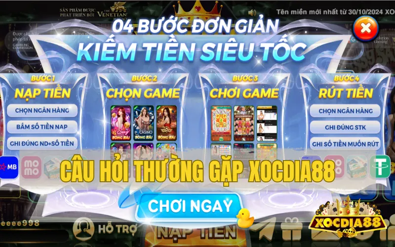 Câu hỏi thường gặp về cổng game XOCDIA88