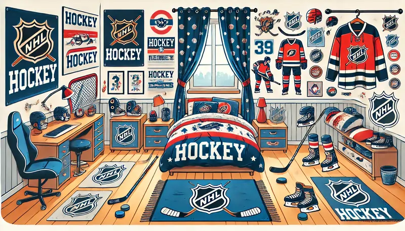 Hockey-Themed Room Decor